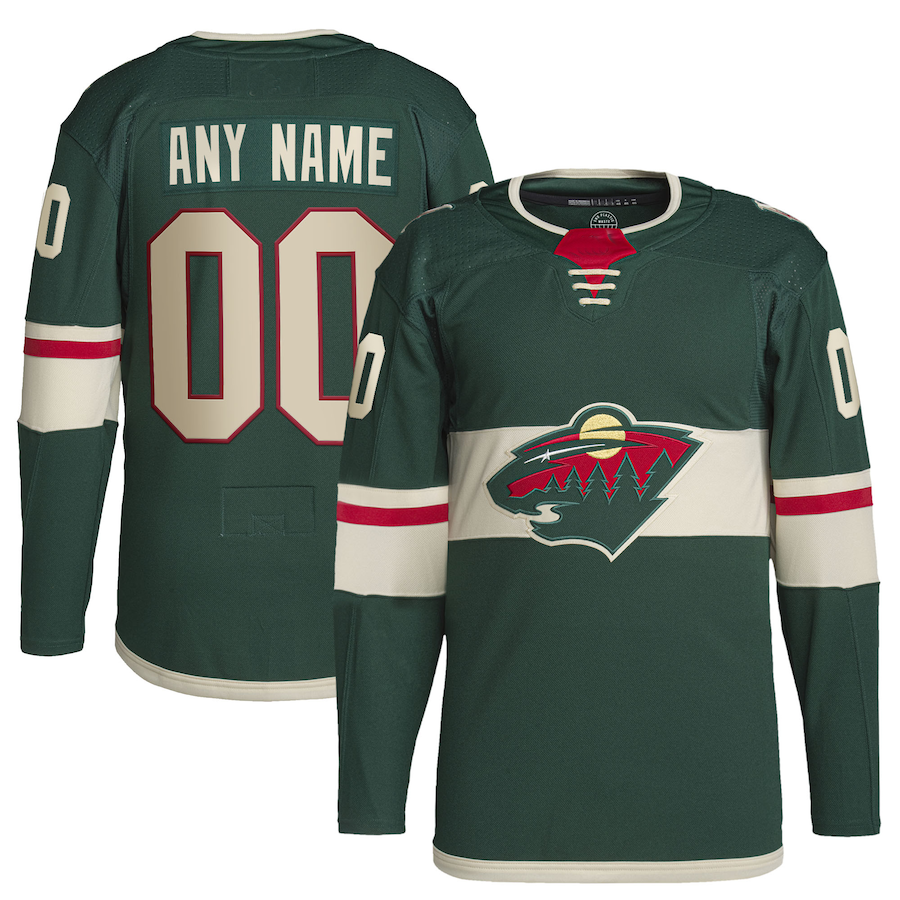 Custom Green MIN Hockey Shirt Top