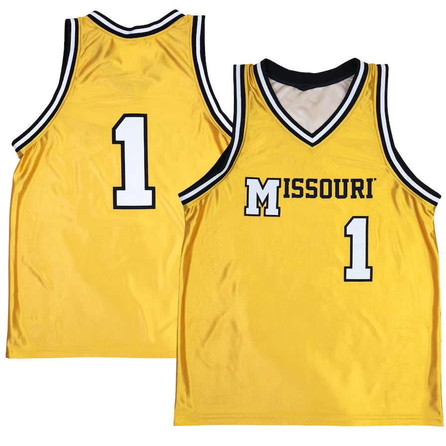 Custom #1 Gold 1988 Basketball Shirt Top