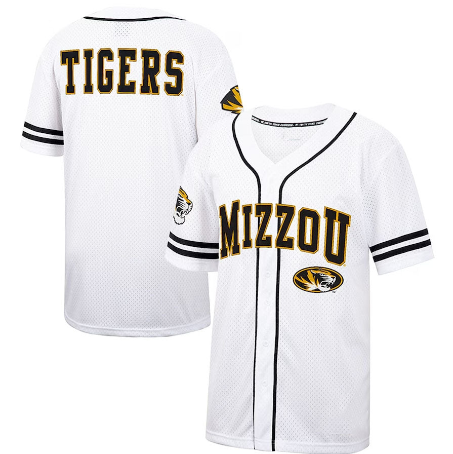 Custom White DET Baseball Shirt Top