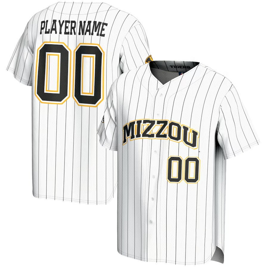 Custom White DET Baseball Shirt Top