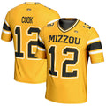 Custom #12 Gold Football Shirt Top