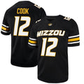 Custom #12 Black Football Shirt Top