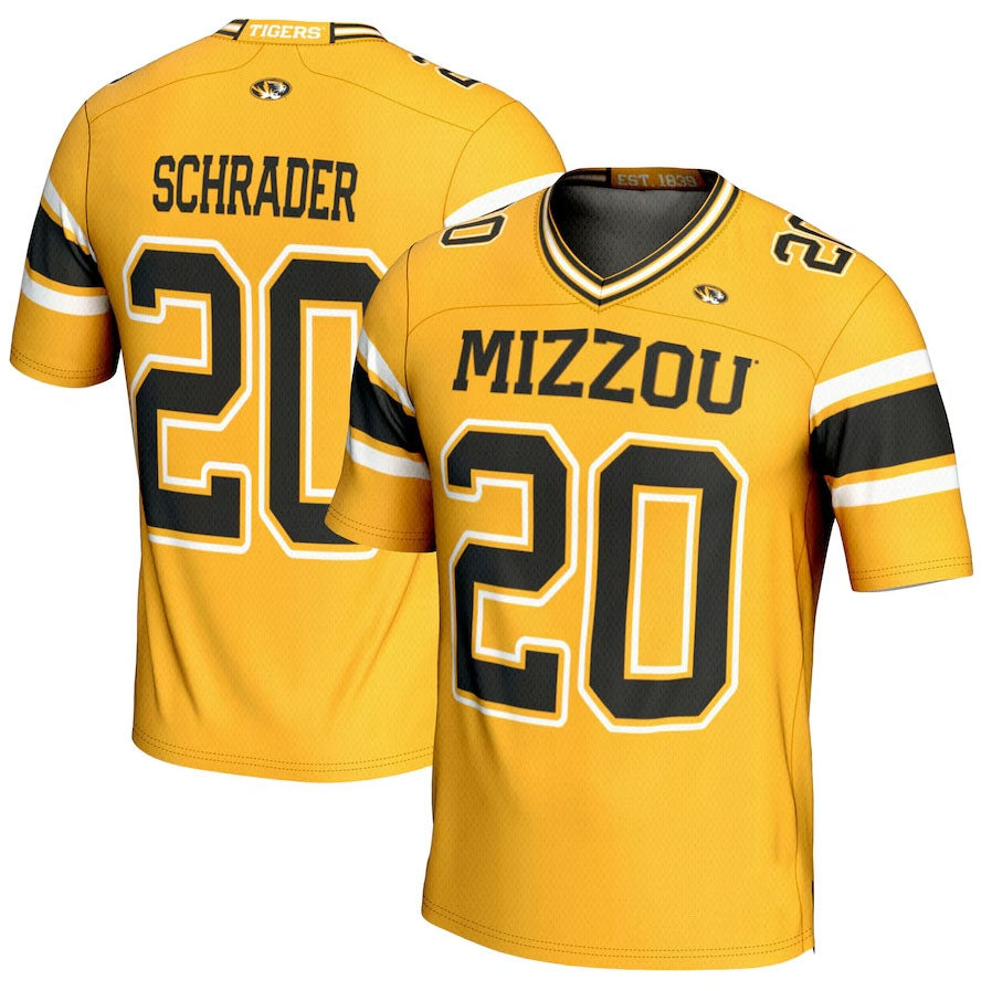 Custom #20 Gold Football Shirt Top
