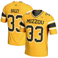 Custom #33 Gold Football Shirt Top