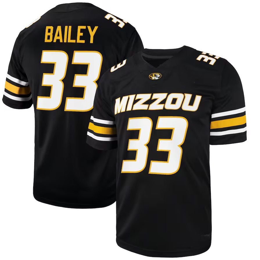Custom #33 Black Football Shirt Top