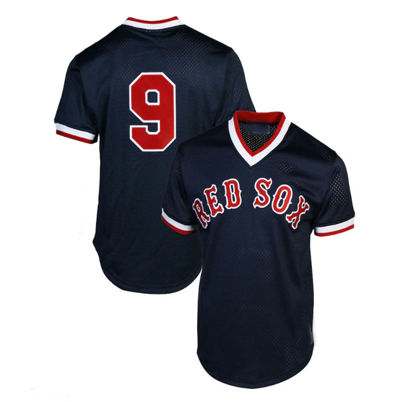 Custom #9 Navy Blue 1990 BOS Baseball Shirt Top
