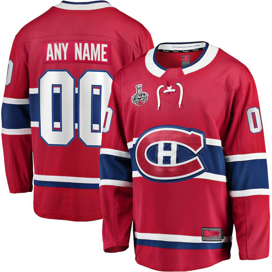 Custom Red 2021 Stanley Cup MTL Hockey Shirt Top