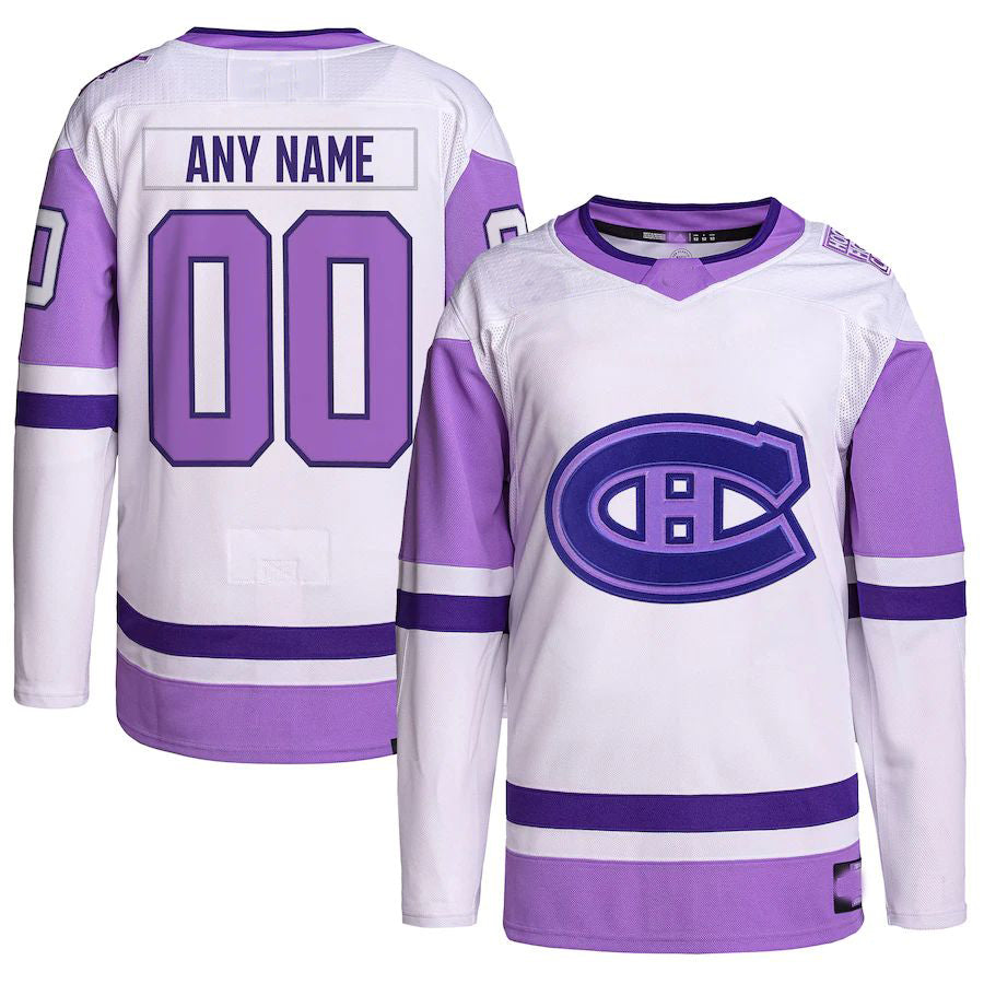 Custom White MTL Hockey Shirt Top