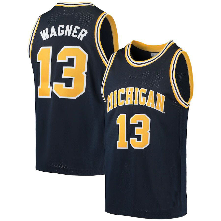 Custom #13 Navy Retro Basketball Shirt Top