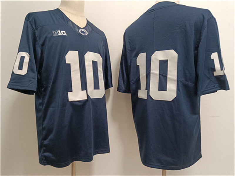 Custom #10 Navy College Shirt Top