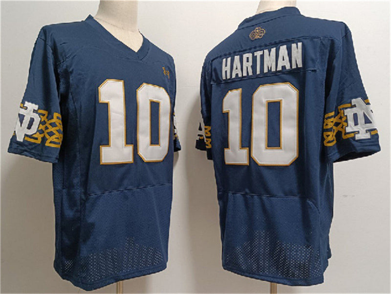 Custom #10 Navy College Shirt Top