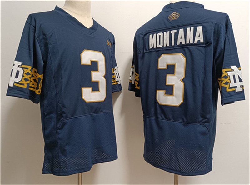 Custom #3 Navy College Shirt Top
