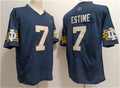 Custom #7 Navy College Shirt Top