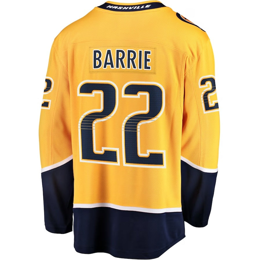 Custom #22 Gold NSH Hockey Shirt Top