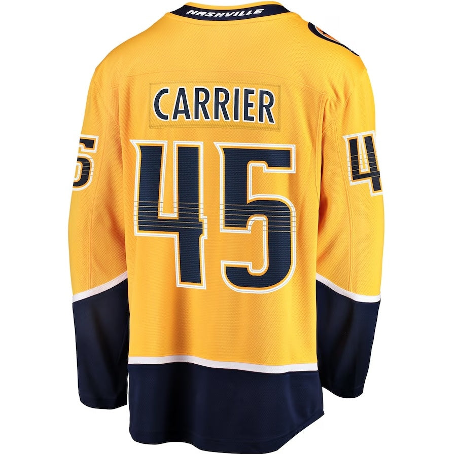 Custom #45 Gold NSH Hockey Shirt Top