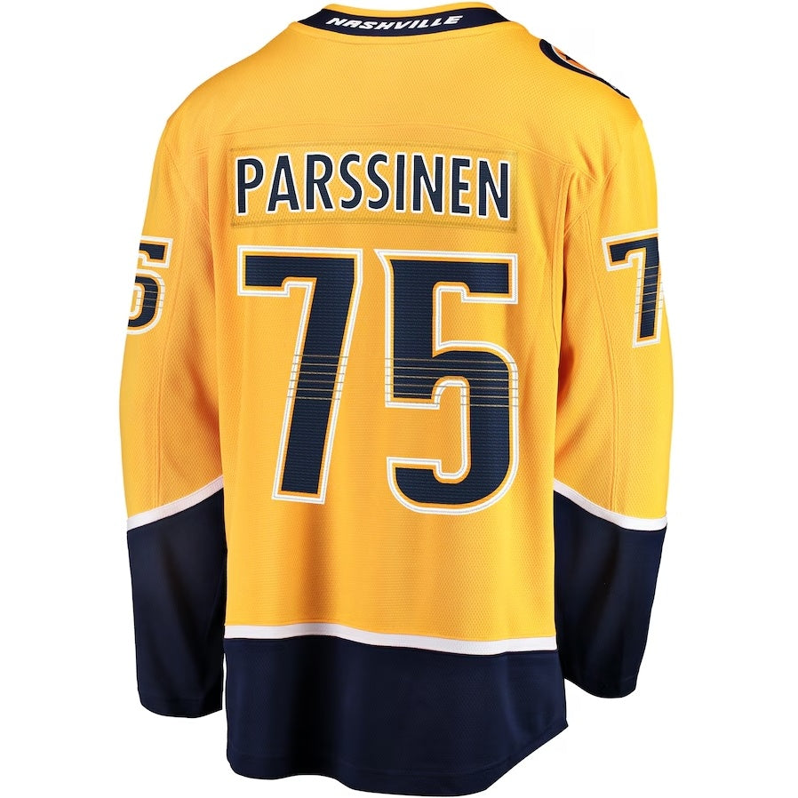 Custom #75 Gold NSH Hockey Shirt Top