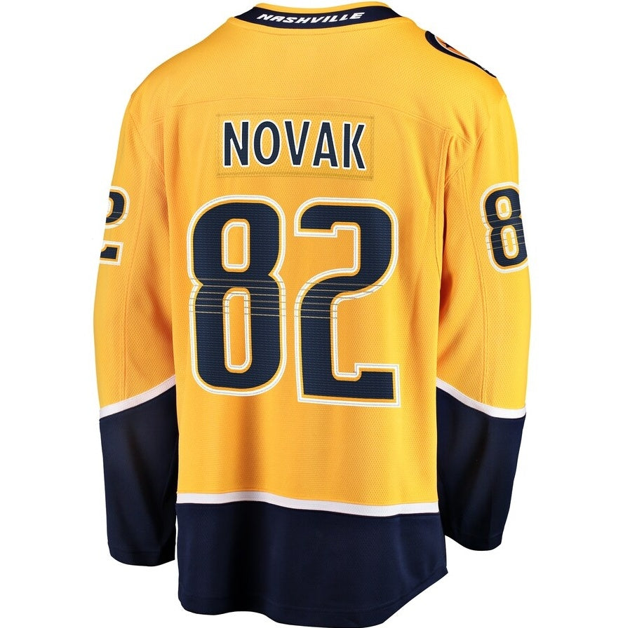 Custom #82 Gold NSH Hockey Shirt Top