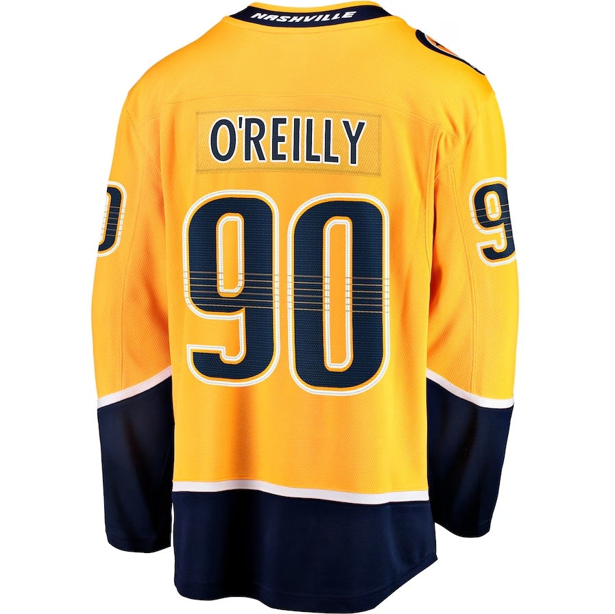 Custom #90 Gold NSH Hockey Shirt Top