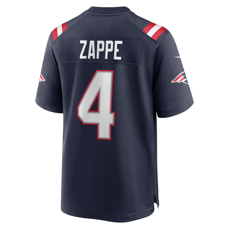 Custom #4 Navy NE Football Shirt Top