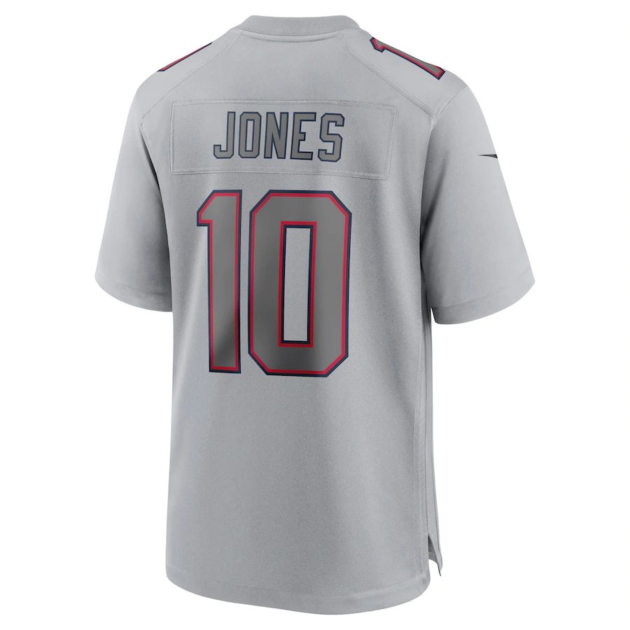 Custom #10 Gray NE Football Shirt Top