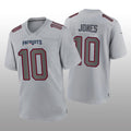 Custom #10 Gray NE Football Shirt Top