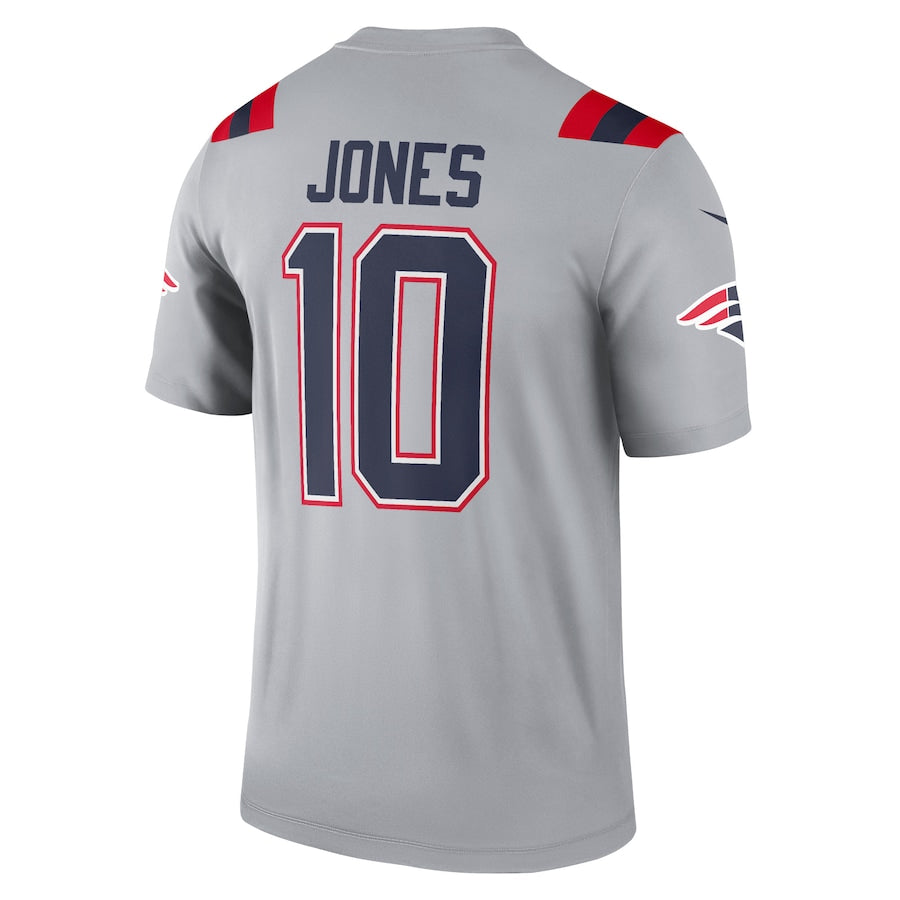 Custom #10 Gray NE Football Shirt Top