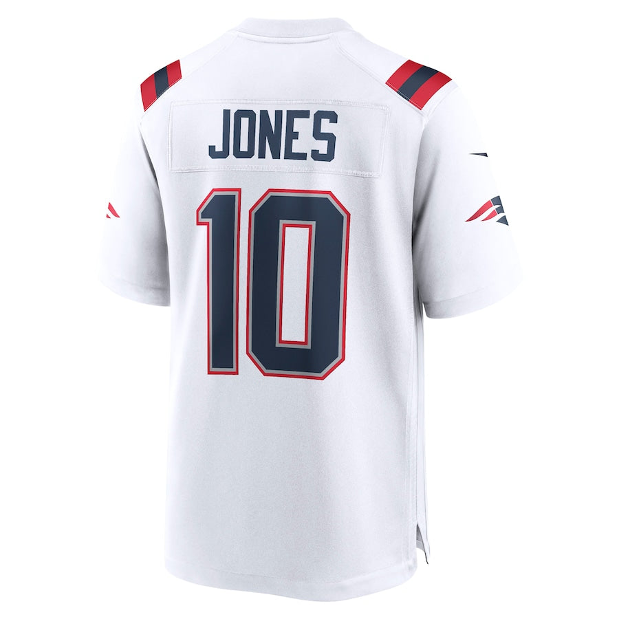 Custom #10 White NE Football Shirt Top