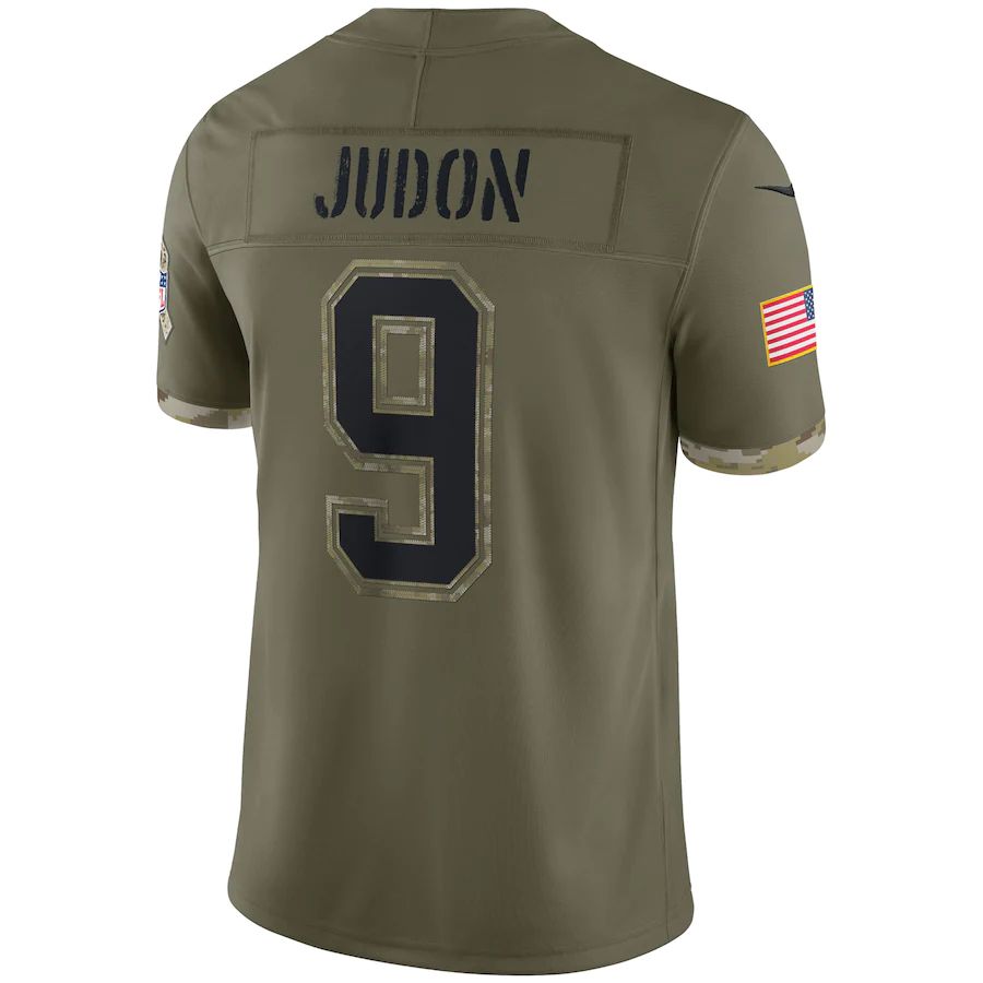 Custom #9 Olive 2022 NE Football Shirt Top