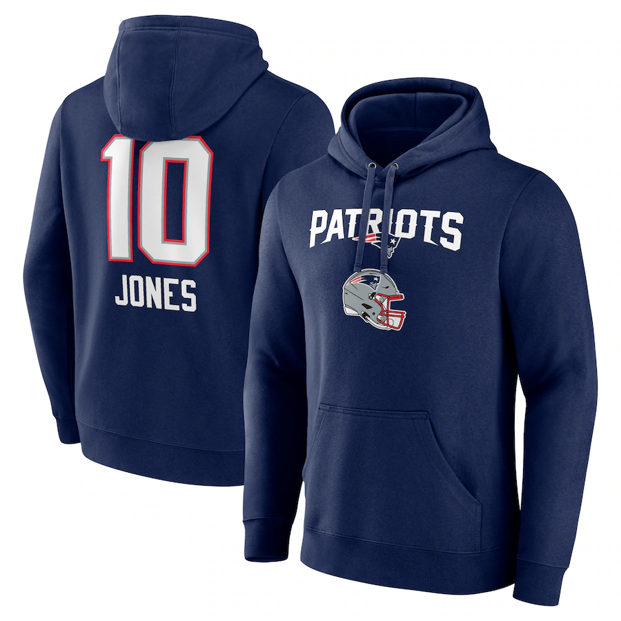 Custom #10 Navy NE Football Shirt Top