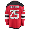 Custom #25 Red NJD Hockey Shirt Top