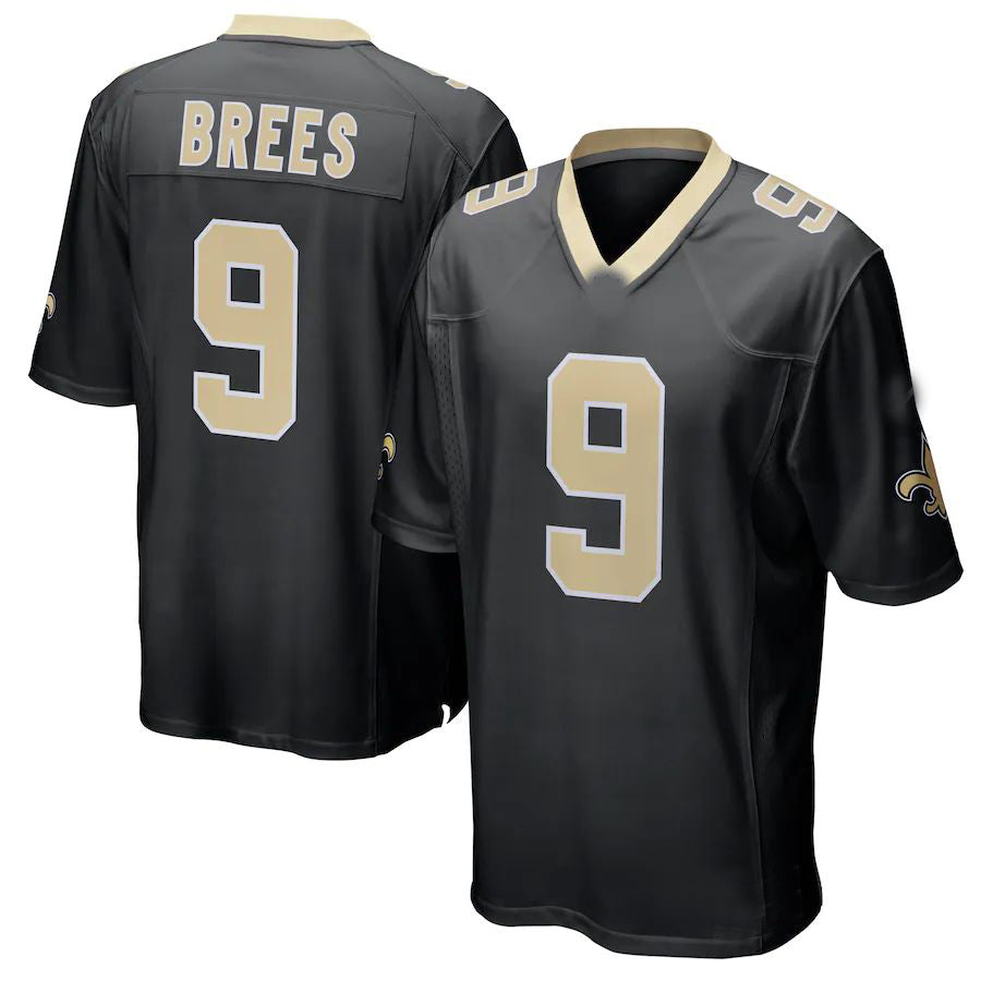 Custom #9 Black NO Football Shirt Top