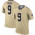 Custom #9 Gold NO Football Shirt Top