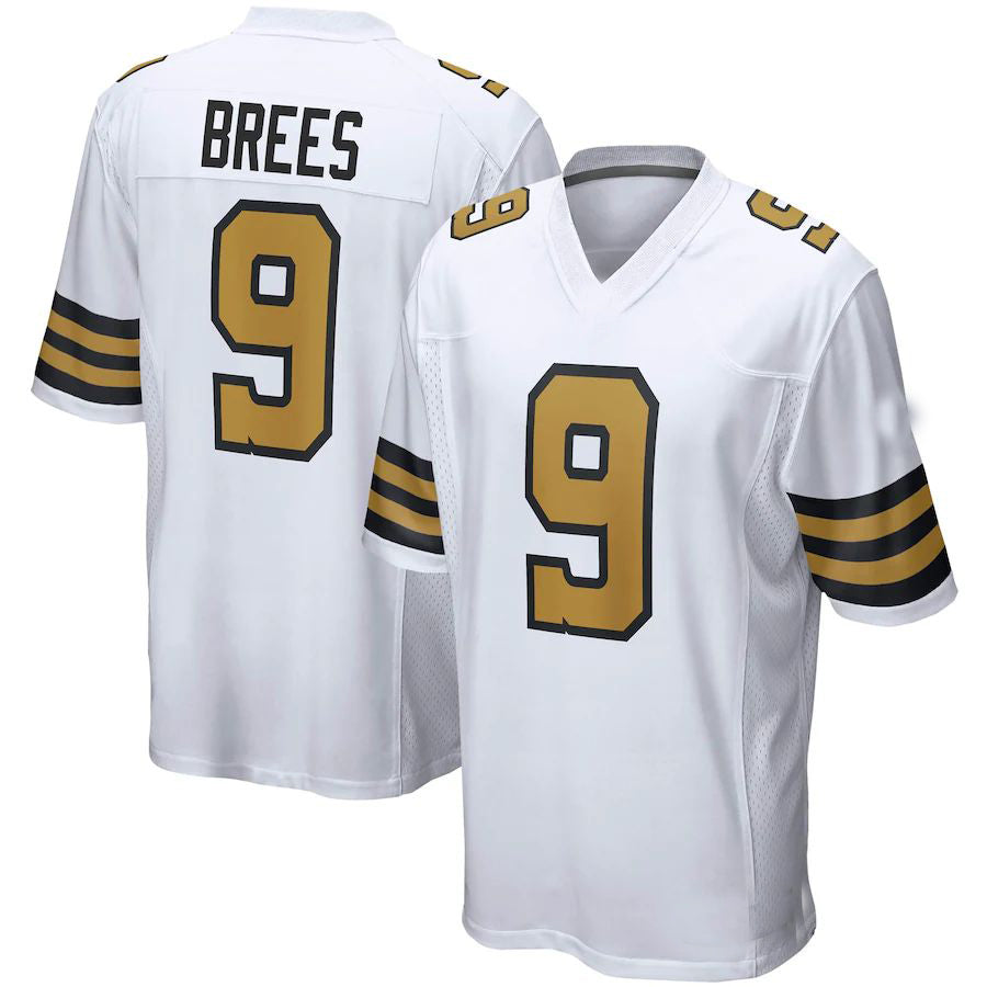 Custom #9 White NO Football Shirt Top
