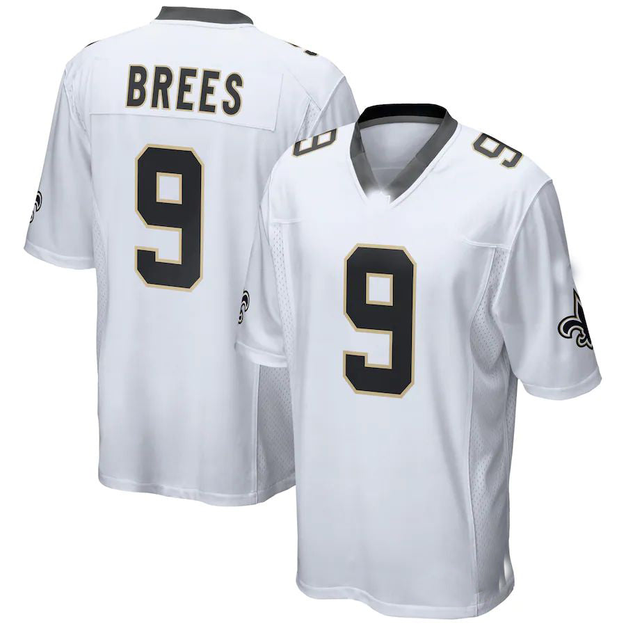 Custom #9 White NO Football Shirt Top