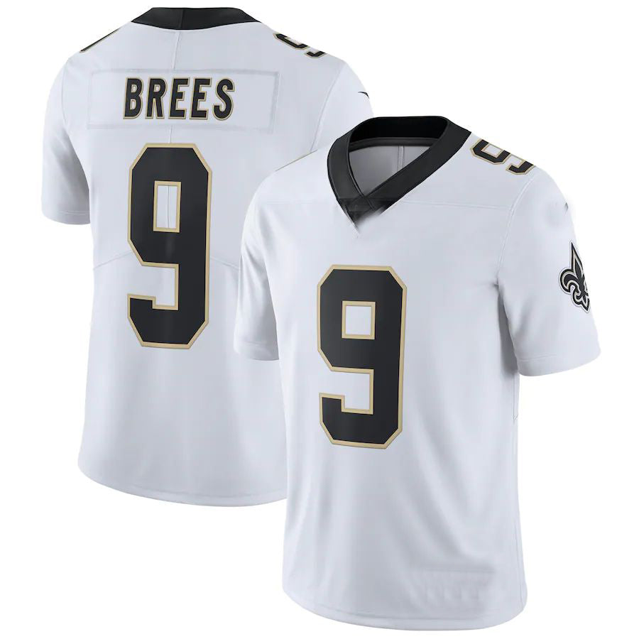 Custom #9 White NO Football Shirt Top