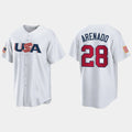 Custom #28 White 2023 STL Baseball Shirt Top