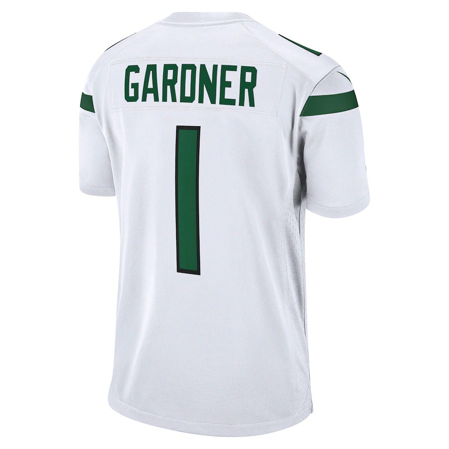 Custom #1 White 2022 NYJ Football Shirt Top