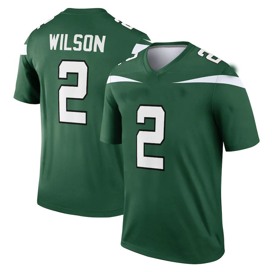 Custom #2 Green NYJ Football Shirt Top