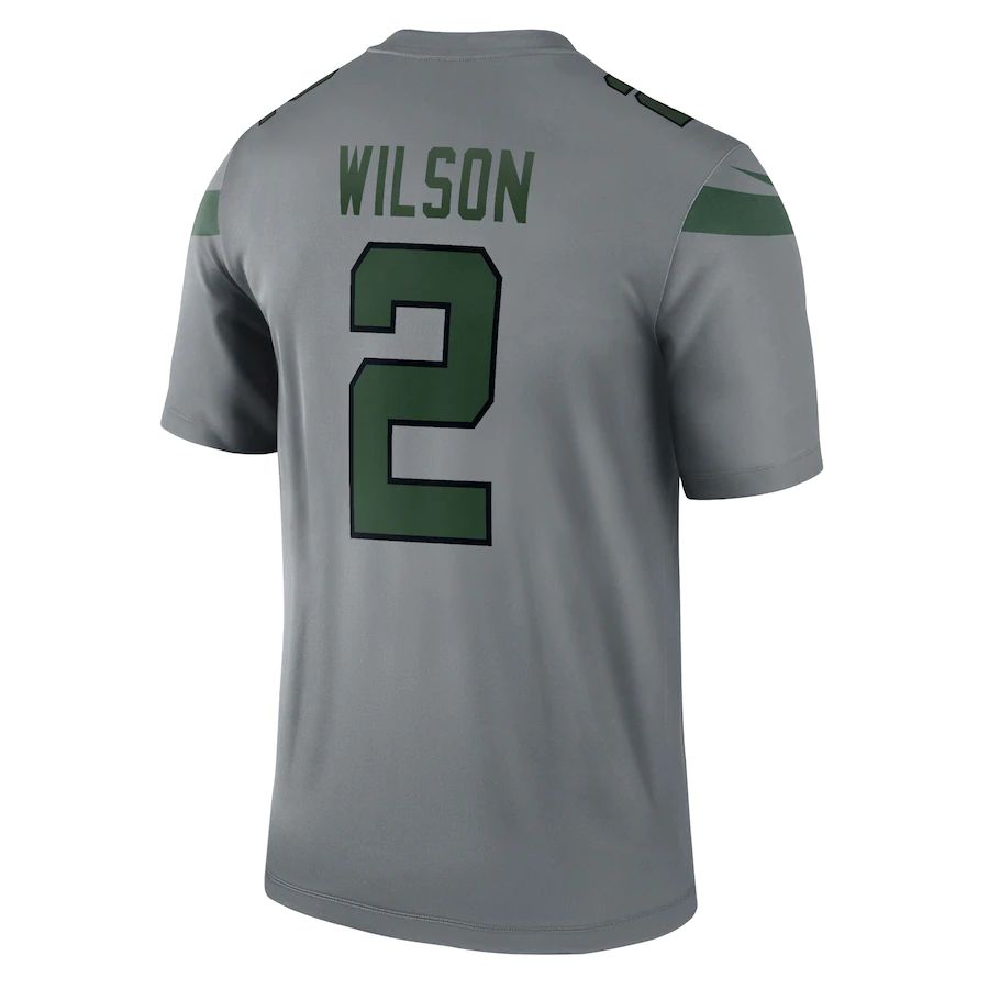 Custom #2 Gray NYJ Football Shirt Top