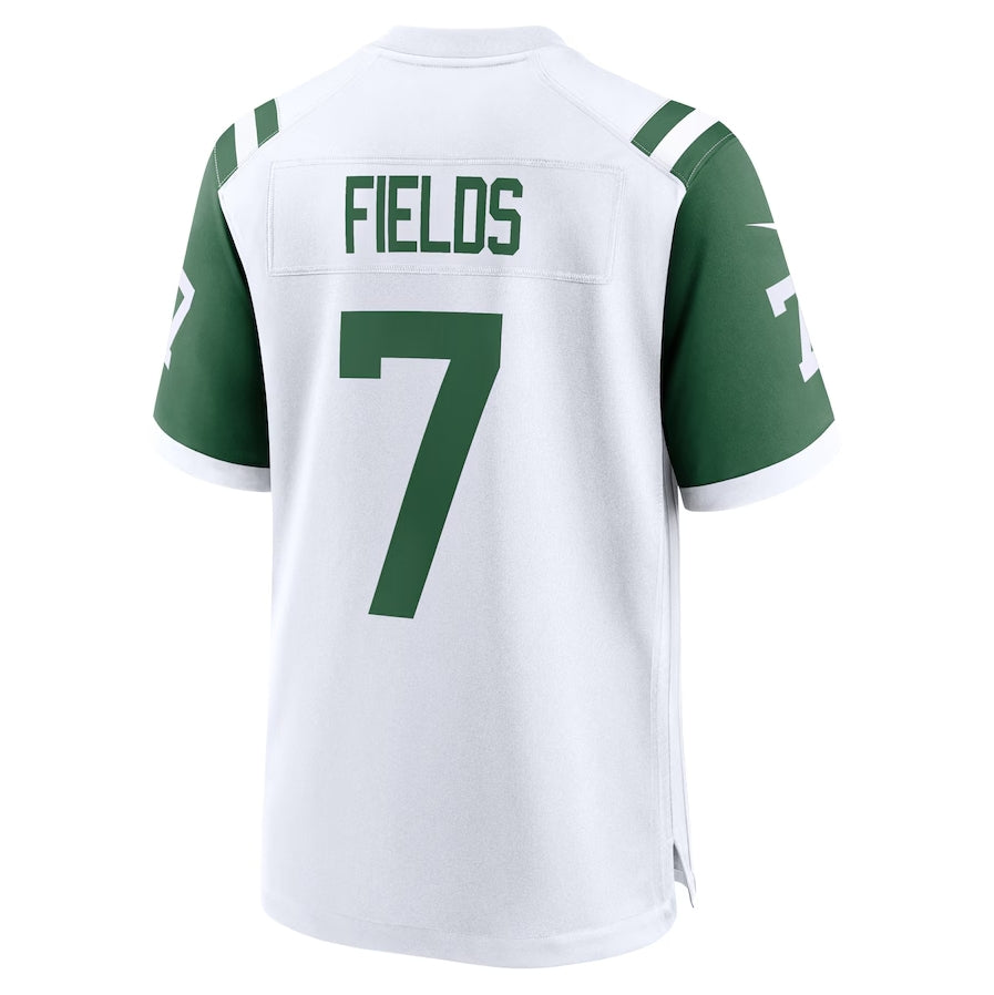 Custom #7 White NYJ Football Shirt Top