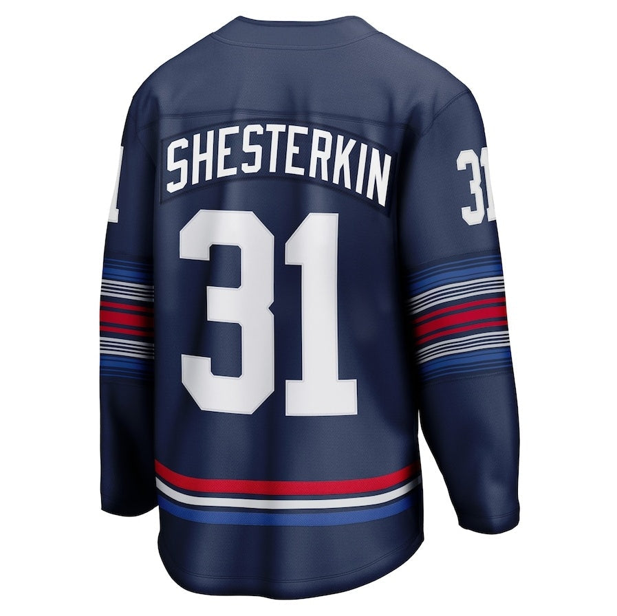 Custom #31 Navy Hockey Shirt Top