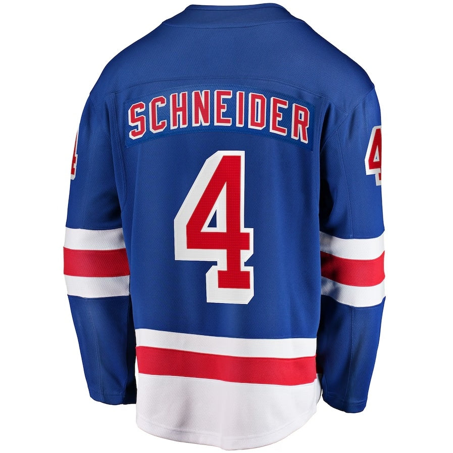 Custom #4 Blue Hockey Shirt Top