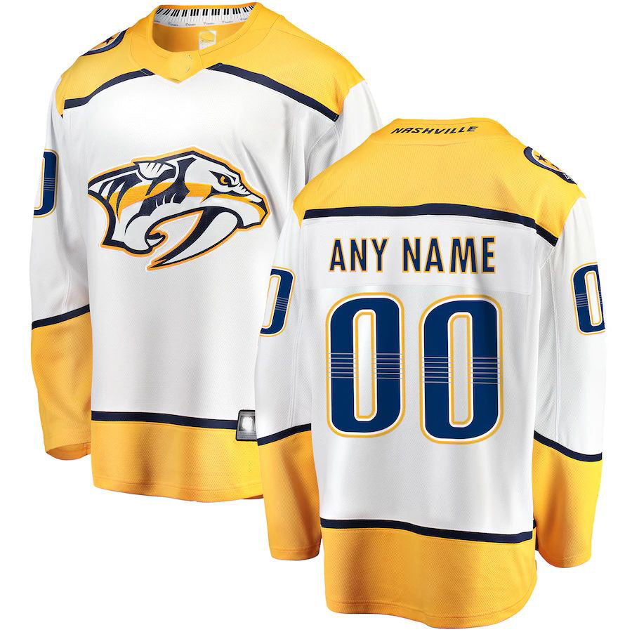 Custom White NSH Hockey Shirt Top