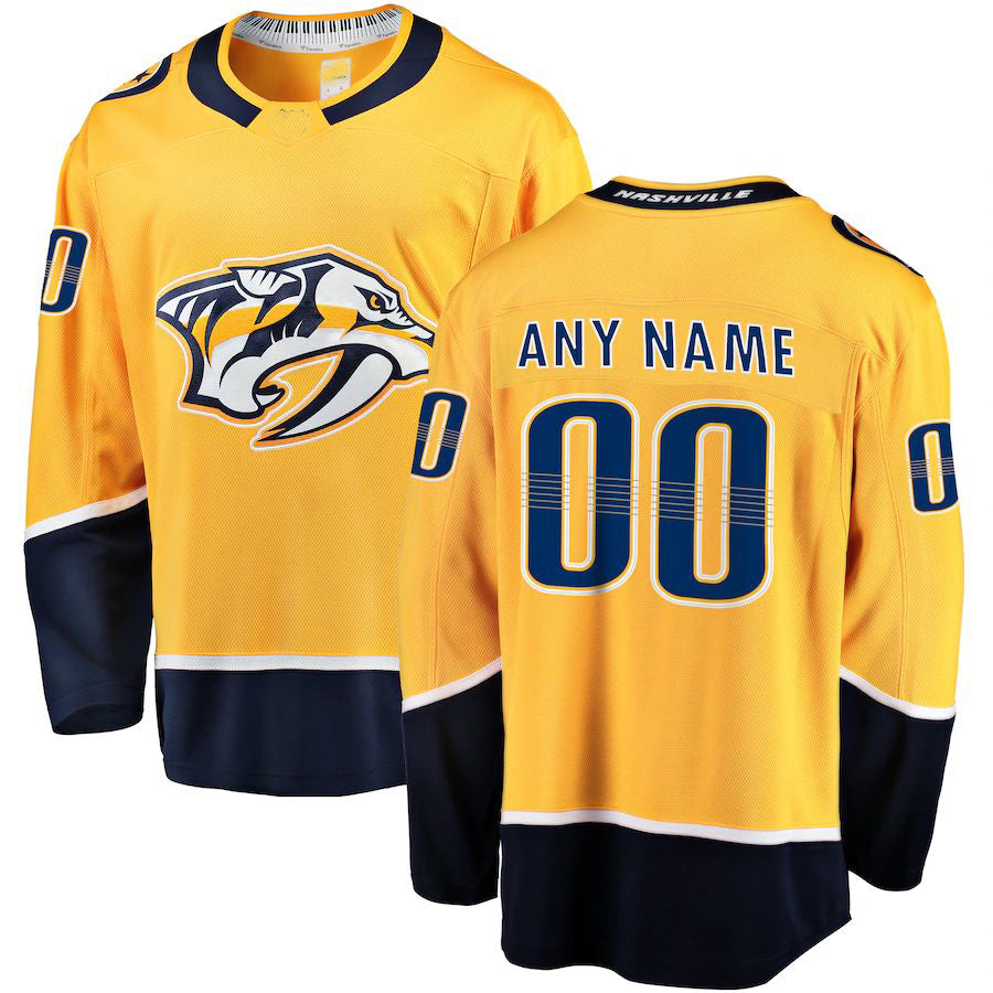 Custom Gold NSH Hockey Shirt Top