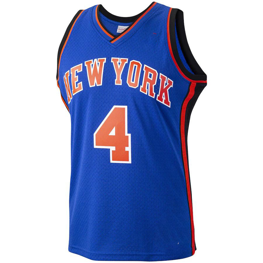 Custom #4 Blue 2005 NYK Basketball Shirt Top