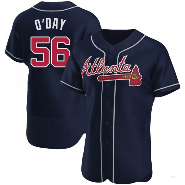 Custom #56 Navy ATL Baseball Shirt Top