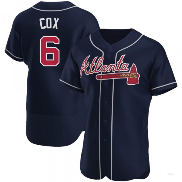 Custom #6 Navy ATL Baseball Shirt Top