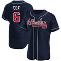 Custom #6 Navy ATL Baseball Shirt Top