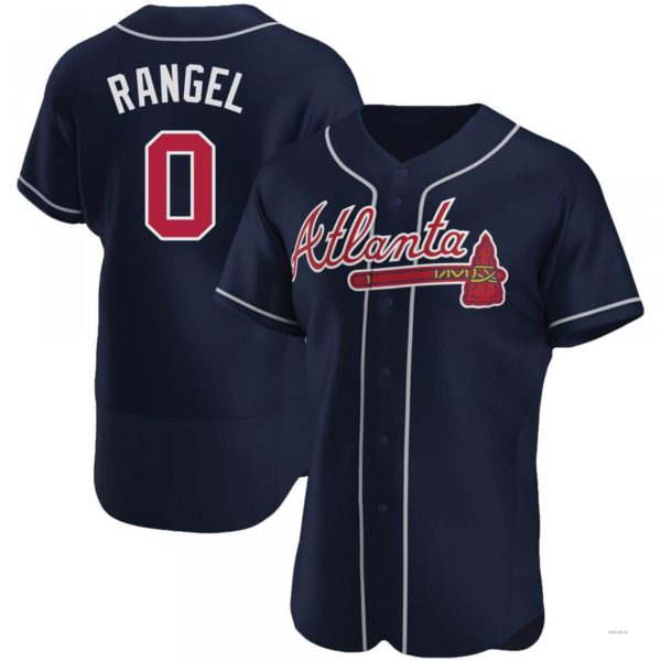 Custom #0 Navy ATL Baseball Shirt Top