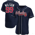Custom #99 Navy ATL Baseball Shirt Top